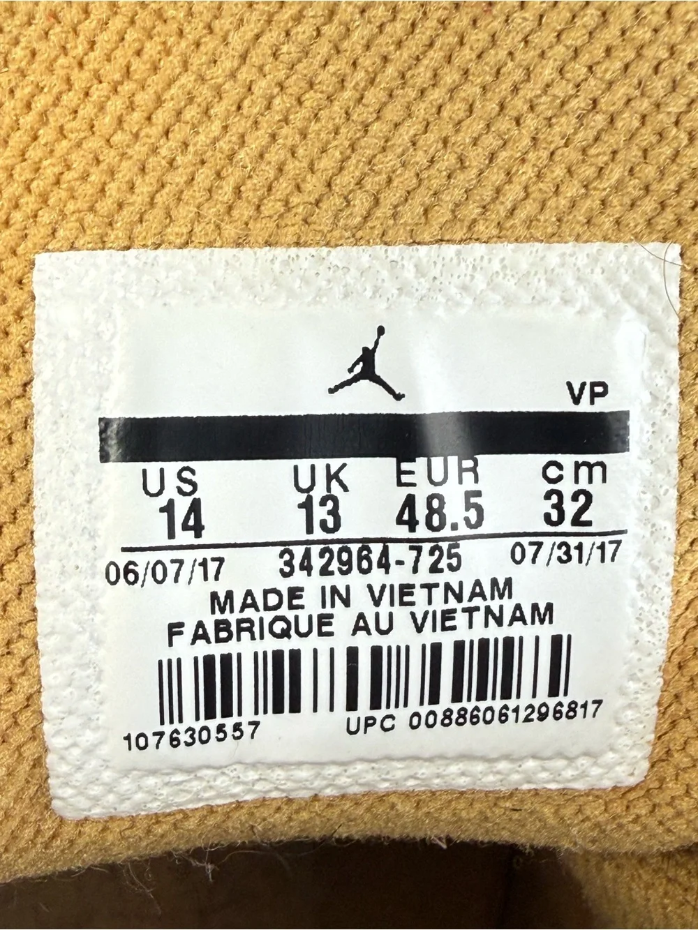 Jordan True Flight Golden Harvest athletic sneaker shoes men’s size 14